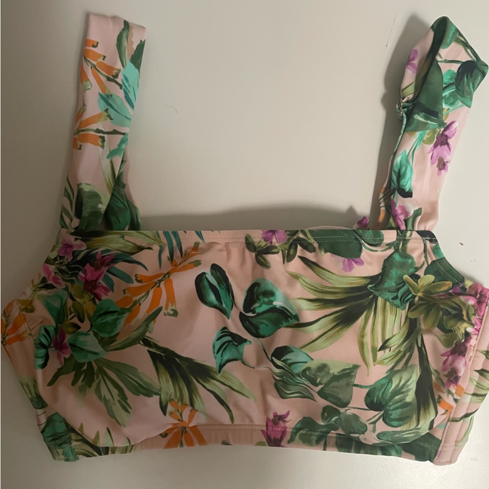 Target Tropical Floral Bikini Top - Pink and Green